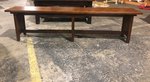 Outlet: Oak Mission Trestle Bench In-Stock