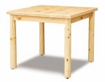 Amish Econo Line Rustic Log Square Leg Dining Table