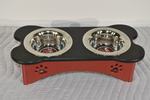 Poly Double Elevated Dog Bowl Feeder 2 Cups In-Stock