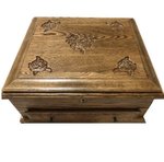 Hardwood Deluxe Jewelry Chest with Lid In-Stock