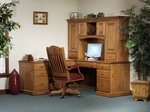 Highland L Desk with Storage Hutch Top