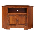 2-Door Corner Plasma Cabinet with Wood Doors