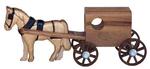 Walnut Wood Toy Horse and Buggy In-Stock