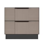 Amish Modern Nightstand with Platform Base & Contemporary Drawer