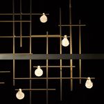 Hubbardton Forge Spring LED Pendant Close Up on Black Background