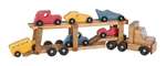 Wooden Toy Carrier Truck with 6 Cars In-Stock