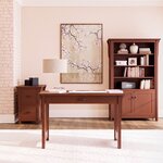Amish Churchill Mission Oak Wood Office Furniture Set