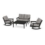 POLYWOOD® Vineyard 4-Piece Deep Seating Rocking Chair Set