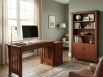 Amish Churchill Mission Solid Wood Office Furniture Set includes Writing Desk, 2-Drawer File Cabinet & Bookcase with Bottom Doors