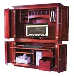 Amish Deluxe Computer Desk Armoire