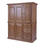 Amish Office Armoire Desk from DutchCrafters Amish Furniture