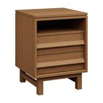 Amish Copeland Two Drawer Nightstand with Open Shelf
