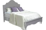 Amish Solid Wood Avery Farmhouse Bed with Scalloped Headboard