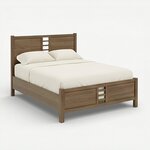Sable Modern Farmhouse Panel Bed with Cutouts