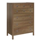 Amish Sable Modern Farmhouse 5-Drawer Chest of Drawers