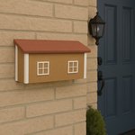 Amish Made Poly Lumber Classic House Style Wall Mounted Mailbox