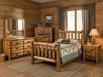 Rustic Log Cabin Bedroom Set - Quick Ship