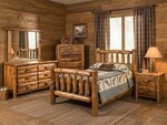 Amish Rustic Log Cabin Bedroom Set - Quick Ship