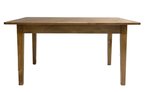 Outlet: Reclaimed Wood Plank Farm Table with Drawer In-Stock