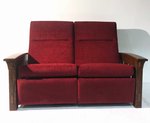 Outlet: Oak McCoy Mission Wall Hugger Reclining Loveseat In-Stock