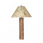 Amish Ironwood Lamp with Lambskin Shade