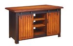 Honey Brook Pine Barn Door Kitchen Island