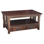 Prairie Mission Coffee Table with Drawers on Bottom