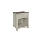 Coastal Solid Wood 1-Drawer Nightstand - Quick Ship