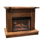 Amish Pierce TV Stand with Fireplace