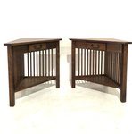 Outlet: American Mission Corner Table with Drawer In-Stock (Set of 2)