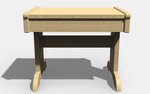 Outdoor Wooden End Table-Quick Ship