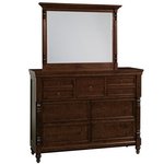 Barrier Solid Wood High Dresser with Optional Mirror