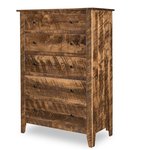 Galena Rustic Rough Sawn Wood Tall Chest of Drawers - Quick Ship