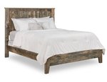 Amish Galena Rustic Rough Sawn Wood Panel Bed - Quick Ship