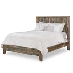 Galena Rustic Rough Sawn Wood Panel Bed - Quick Ship