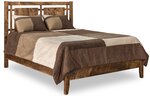 Amish Rough Sawn Maple Galena Modern Farmhouse Open Panel Bed - Quick Ship