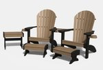 Poly Double Adirondack Outdoor Set- Quick Ship