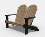 Poly 4' Adirondack Two Seat Bench