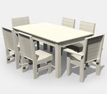 4’ x 6’ Outdoor Poly Dining Set