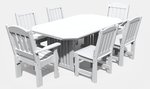 Poly 4′ x 6′ English Garden 7 Piece Dining Set
