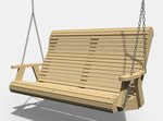 Outdoor Wooden 5’ Rollback Swing