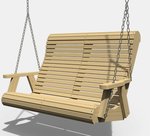 Outdoor Wooden 4’ Rollback Swing