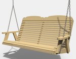 Outdoor Wooden 4’ Traditional Swing