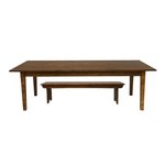 Outlet: 8' Reclaimed Table with Bench In-Stock