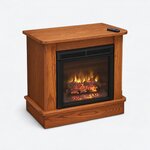 Amish Seneca Hardwood Mantel with Electric Fireplace Insert - Quick Ship