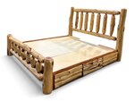 Outlet Amish Cedar Log Bed In-Stock