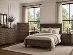 Amish Grand Calumet Oak Wood 4-Piece Bedroom Furniture Set - Quick Ship