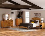 Amish Great Miami Cherry Wood Bedroom Furniture Set - Quick Ship
