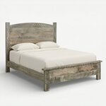 Rough-Cut Maple Carolina Panel Bed - Quick Ship