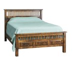 Amish Old World Mission Slatted Panel Bed